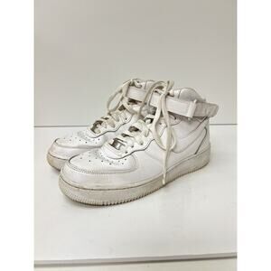 Nike Air Force 1 Mid Womens Size 8.5 White Athletic Shoes Sneakers 7Y